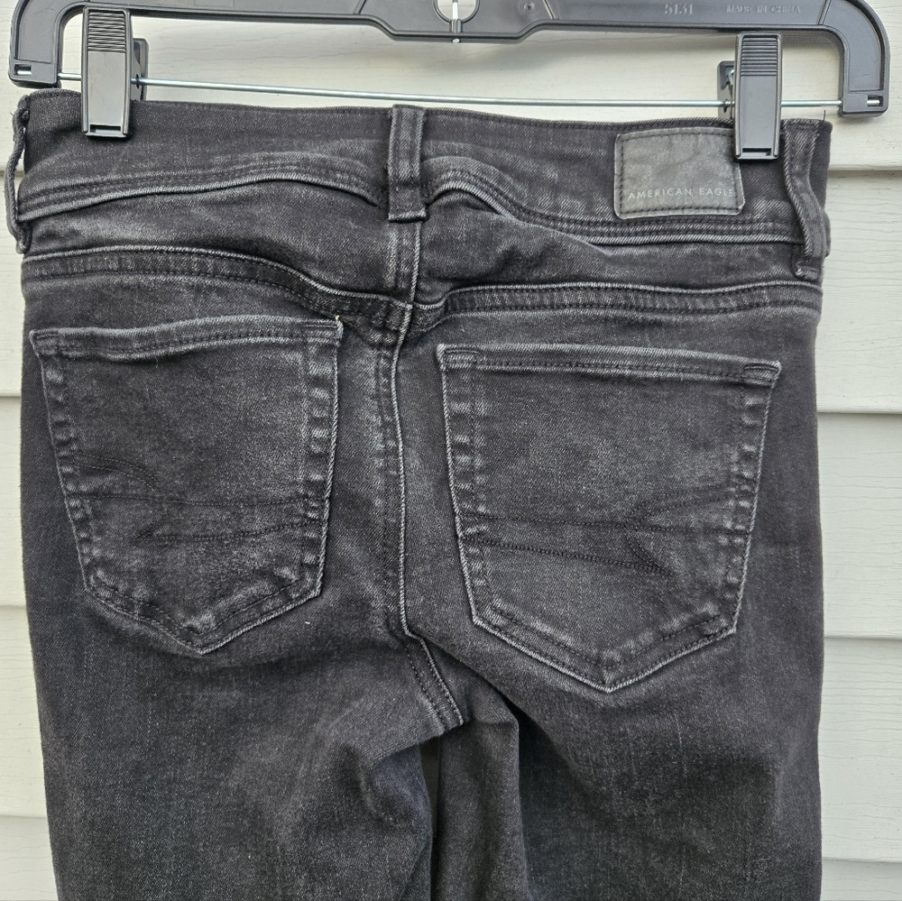 American Eagle Outfitters Women's Dark Jeans Sz 000 Regular Strech - Picture 5 of 8